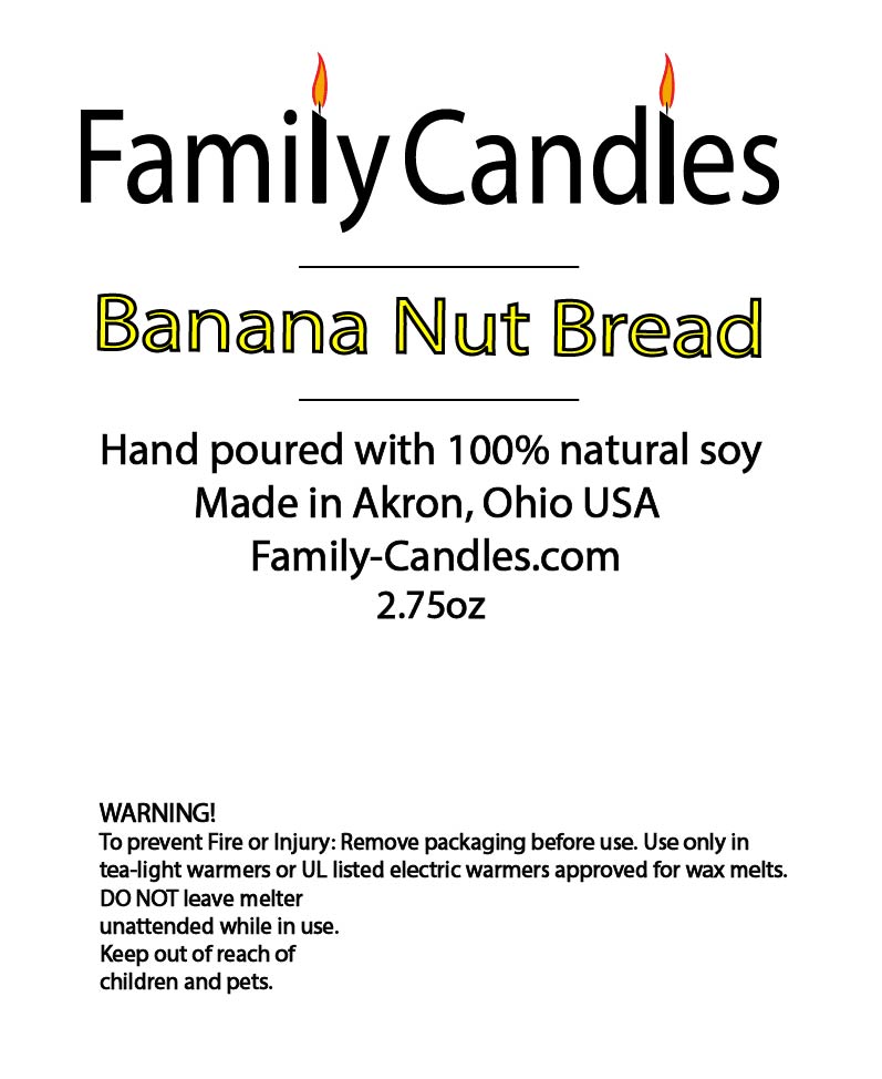 Banana Nut Bread 2.75oz Wax Melt